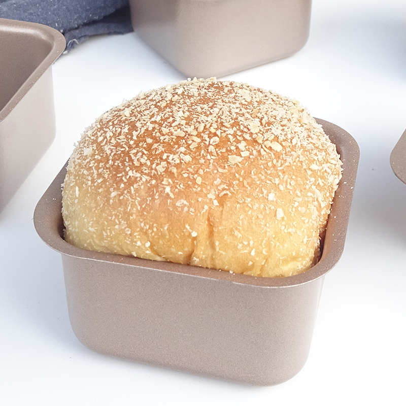 热销方形迷你汉堡模具不粘小吐司面包模具磅蛋糕家用烤箱烘焙模具