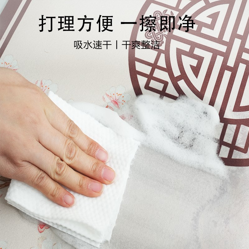 热销绿色清新中古风地垫厨房硅藻泥l型防滑吸水耐磨耐脏家用地垫