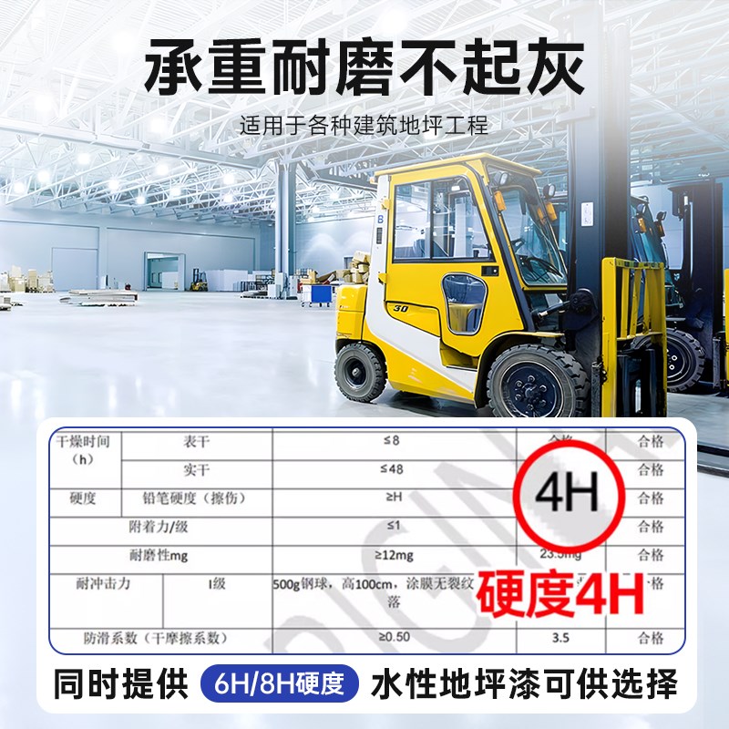 热销水泥地面灰色水性环氧地坪漆自流平地面漆防水地板漆树脂油漆