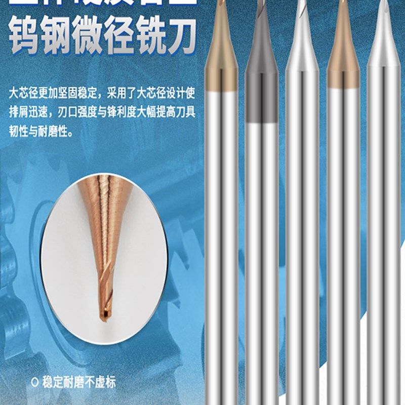 热销钨钢微经铣刀0.2 0.3 0.4 0.5 0.6  0.8 2刃键槽5560铝用