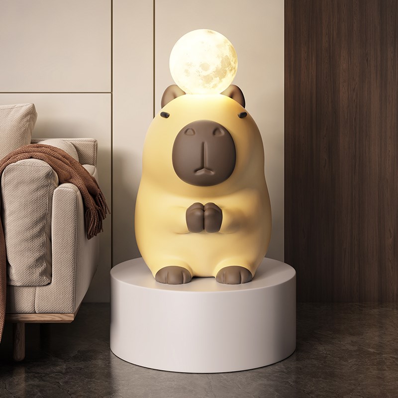 热销情绪稳定神器卡皮巴拉落地大型摆件客厅沙发电视机柜旁装饰乔