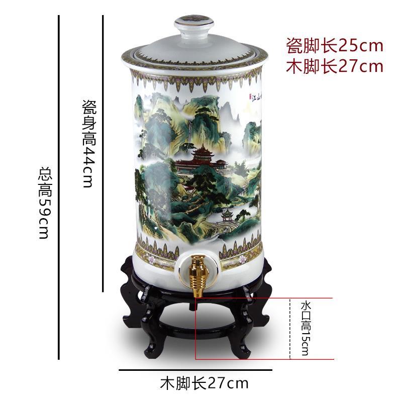 陶瓷净水器储水罐家用陶瓷水缸自来水过滤器麦饭石水桶饮水机包邮