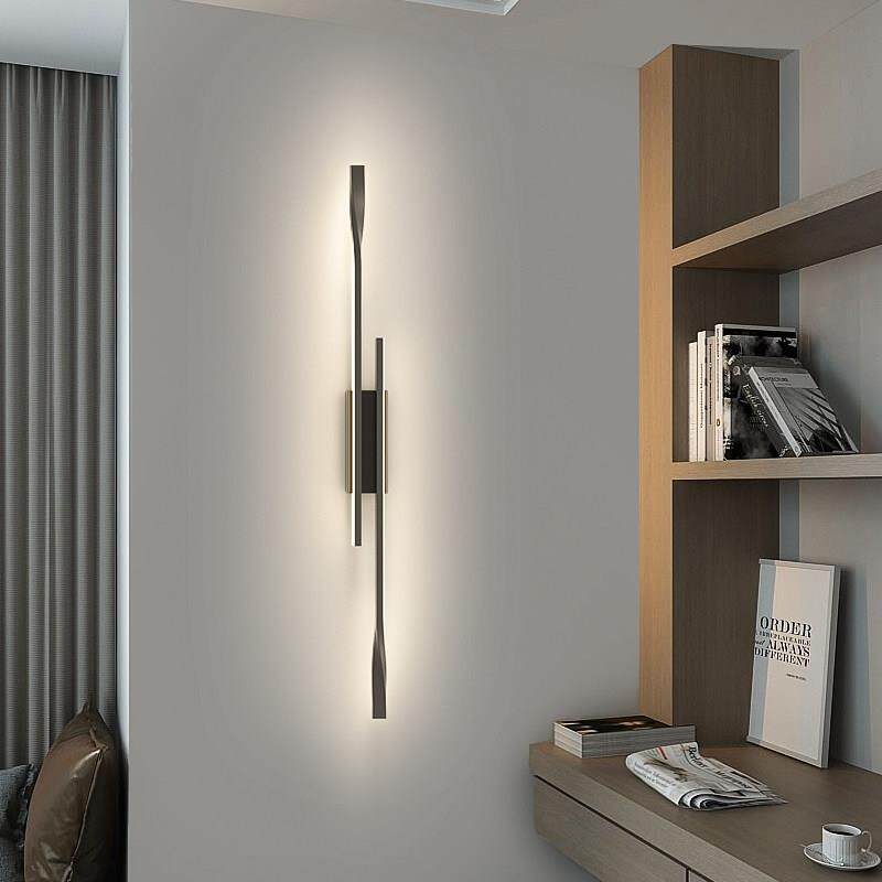 现代简约长条形壁灯客厅卧室电视背景墙灯具极简轻奢led床头灯具