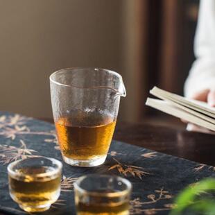 耐热玻璃公道杯锤纹加厚分茶器日式鹰嘴手工大号功夫茶具器