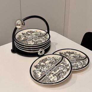 【新家的100个快递】高级感吐骨碟轻奢高档陶瓷水果盘水墨风碟子