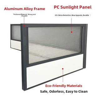 办公桌桌面屏风挡板办公桌上隔断挡板隔板桌子防掉落玻璃挡板定制
