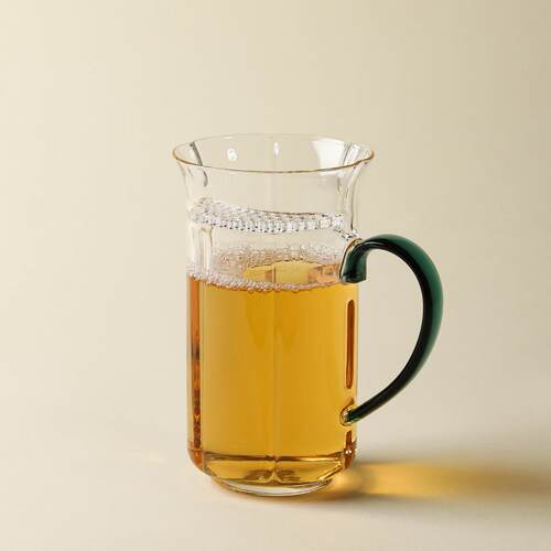 质集 耐热高硼硅玻璃泡茶杯子绿茶龙井茶月牙杯办公家用招待水杯