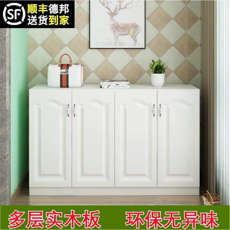 实木阳台收纳置物柜大容量鞋柜储物柜杂物地柜防晒欧式飘窗柜定制