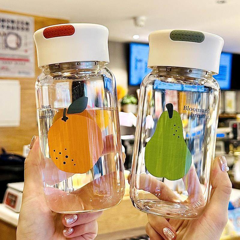 茶水分离杯子2025新款高硼硅玻璃杯高颜值ins风网红女生喝水杯,餐饮具,玻璃杯,淘宝优惠券,粉丝福利购,淘宝优惠卷