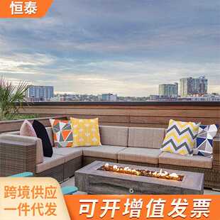 几何图形简约印花防水抱枕套室外沙发汽车装 直销新款 饰抱枕套供货