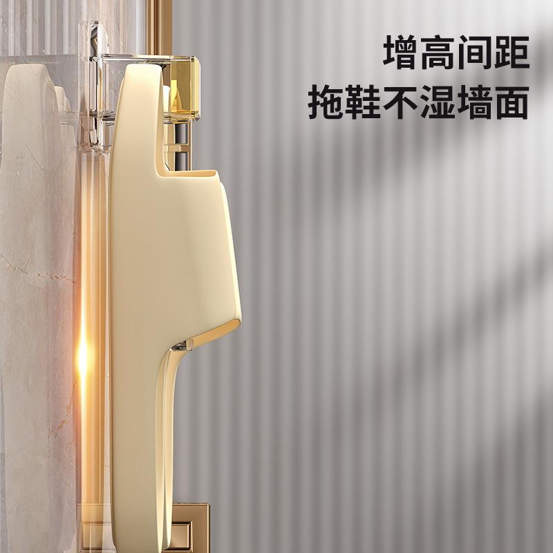 直销新款跨境浴室拖鞋架免打孔家用卫生间置物架壁挂式门后收纳挂