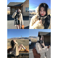 Joeyoo秋冬宽松大翻领羊羔毛外套女2025新款毛茸茸超好看皮毛一体