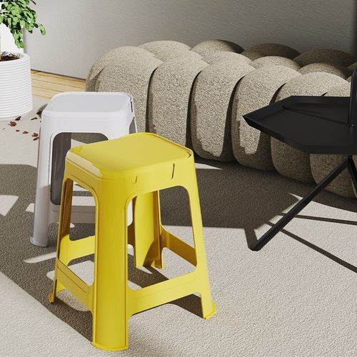 塑料凳子家用加厚可叠放摞简约高凳子餐桌客厅椅子胶凳子方凳