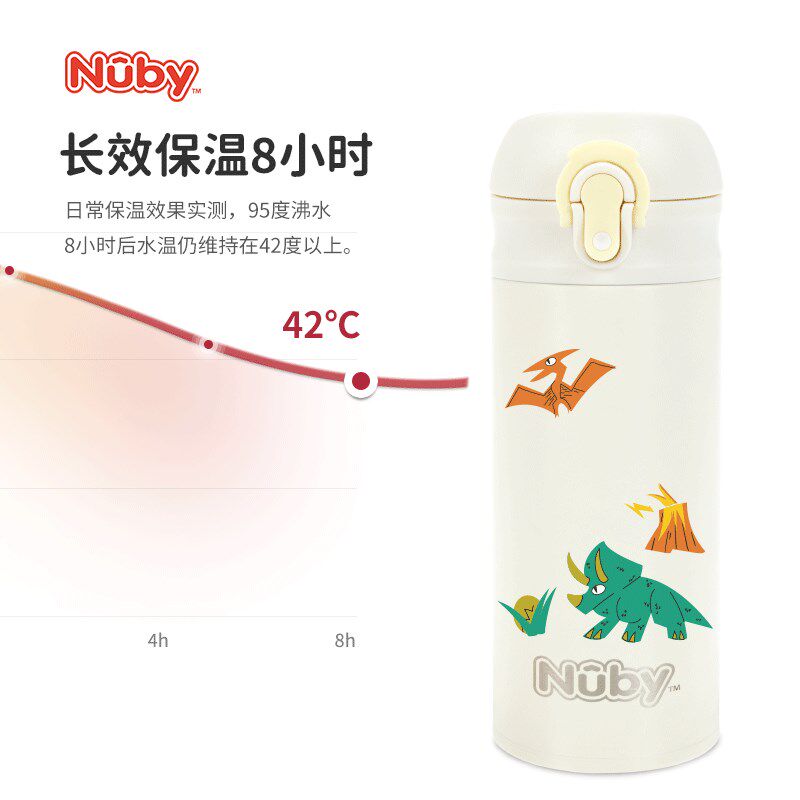 努比316不锈钢DIY儿童保温杯男女童直饮小学生水杯上学水壶