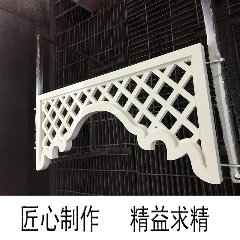 玄关挂落门d楣吊顶雕花板过道隔断门头雕花中式角花实木花格镂空