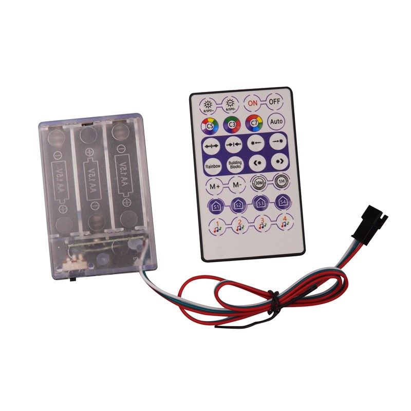 5V电池盒幻彩流水灯遥控七t彩变色2.7mm细小变色灯演出服沙盘风筝