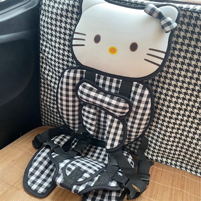猫头卡通款电动车三轮车载儿童坐椅简易婴儿宝U宝座椅车用背带