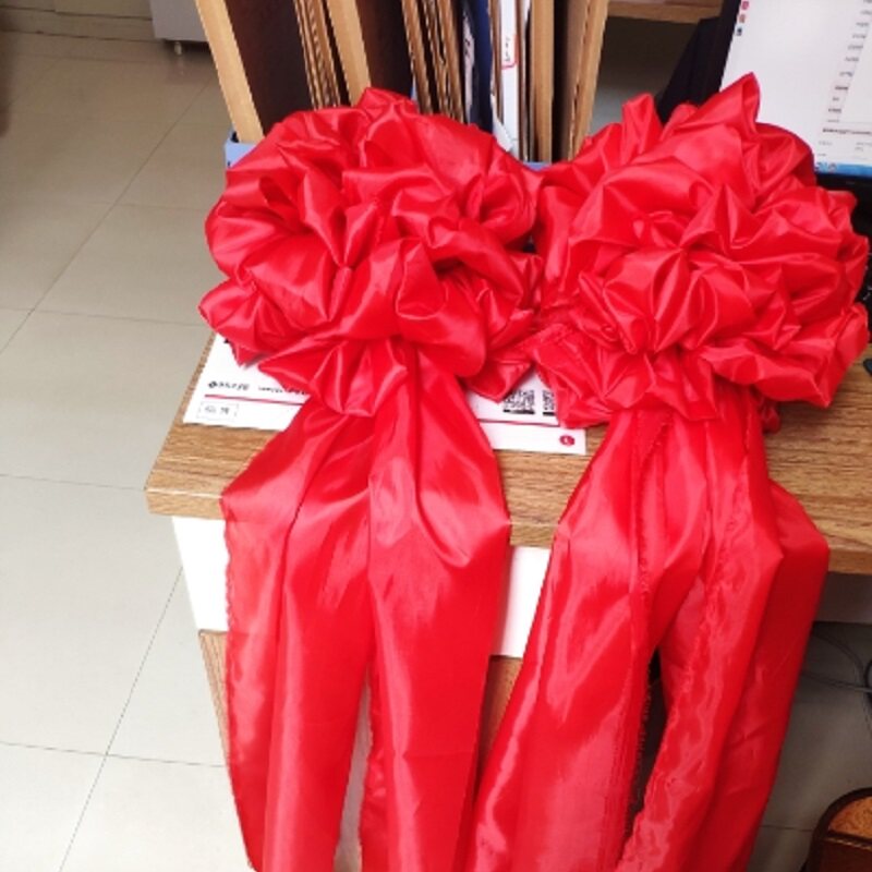 红绸布整卷6f0米婚庆吊顶大红花布料揭幕大红绸布彩带喜事舞台装