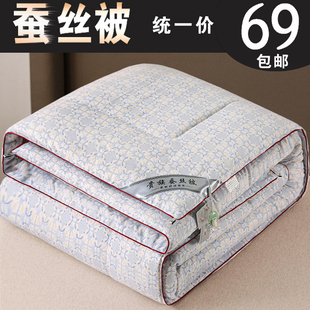 全棉被子春秋被蚕丝棉p被芯薄款空调被夏凉被单人双人冬被加厚保