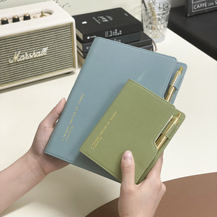 a7活页本a5活页笔记本本子皮面高颜值手账本手帐本随身可携式 记事