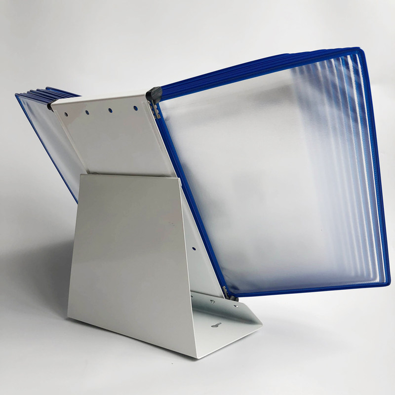 吉武A4桌放翻页展示文件夹 20页金属铁台式桌面活页翻阅资料册广