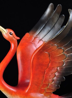 彩铜鹤寿延年寿桃摆件松鹤客厅摆设送老人长辈生日贺寿祝寿礼物