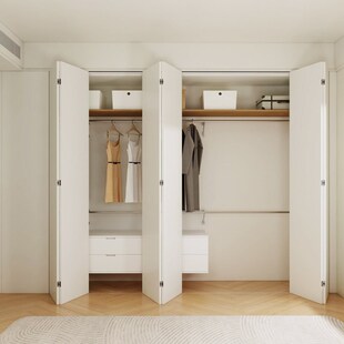 衣柜折叠门储物间隐形门步入式衣帽间门卧室隔断折叠门定制壁橱门