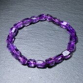 S936 d天然紫水晶手链刻面原石随行净体6 8mm不规则首饰礼物