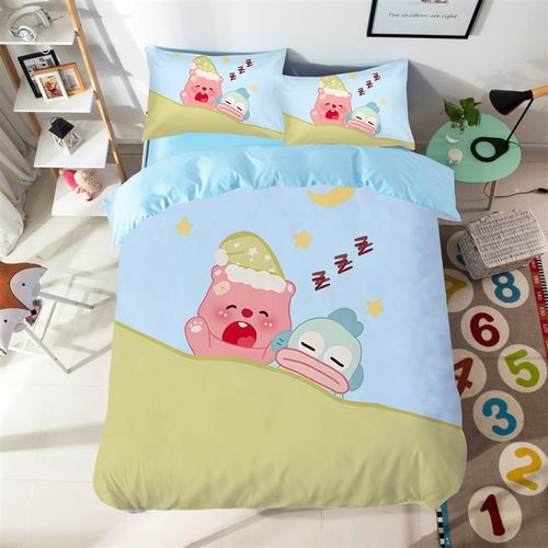 网红loopy四件套露比三件套可爱小海狸被套磨毛女生卧室宿舍1.2床