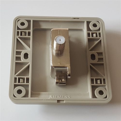 86型金色一分二电l视插座 一进二出高清有线数字面板二位英制双F