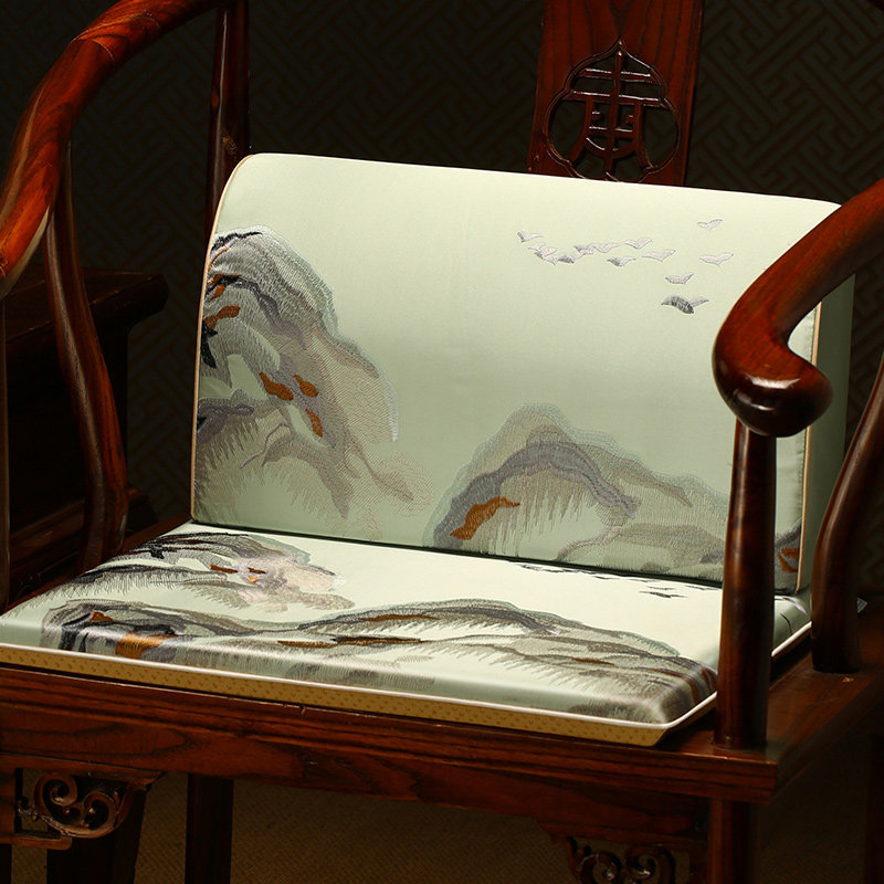 中式红木沙发坐垫靠背垫靠背一体实木圈椅座椅护腰枕茶椅垫凳垫