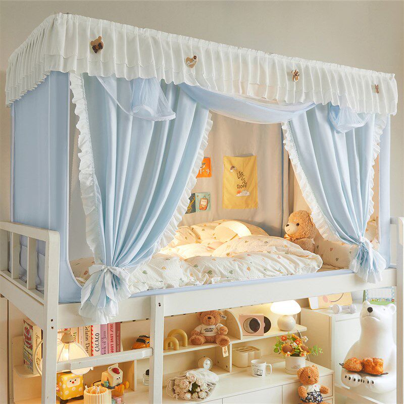 蚊帐学生宿舍床帘遮光2025新款全包一体式90Ix190x200cm上下铺专