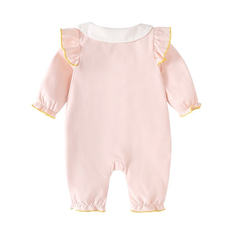 婴儿秋装连体衣女宝宝休闲公主爬服婴幼儿长袖连体服春秋可爱哈衣