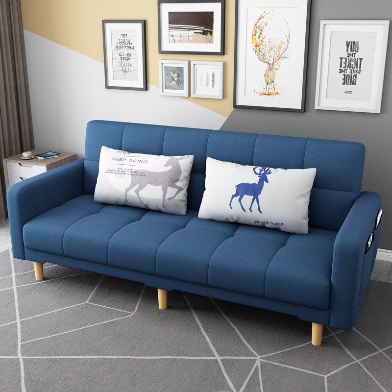 小沙发小客厅小户型家用米科技布沙发床两用简易Q农村自建房一楼2