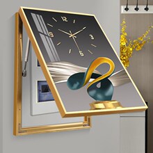 厂电表箱装饰画带钟表竖款时钟竖版配电箱遮挡挂画开关盒弱电箱定