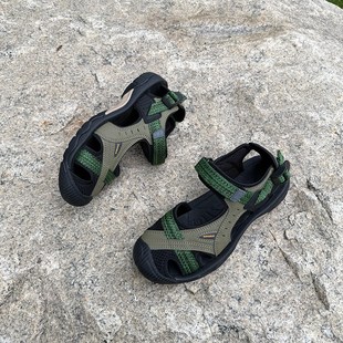 魔术贴包头凉鞋 护趾防滑儿童溯溪沙滩鞋 男女 户外运动登山凉鞋 夏季