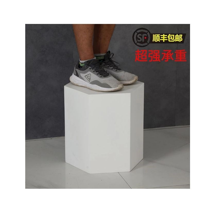 木制烤漆六边形展示柜六角展示台定做道具组合橱窗模特底座异型台