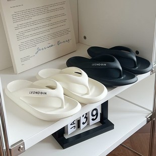 人字拖女夏外穿黑色夹脚拖鞋 防滑户外游泳凉拖海边沙滩夹趾男情侣