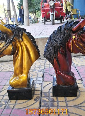 特大号纯铜马铜马首头生肖马铜器家居饰品礼品办公室动物摆件