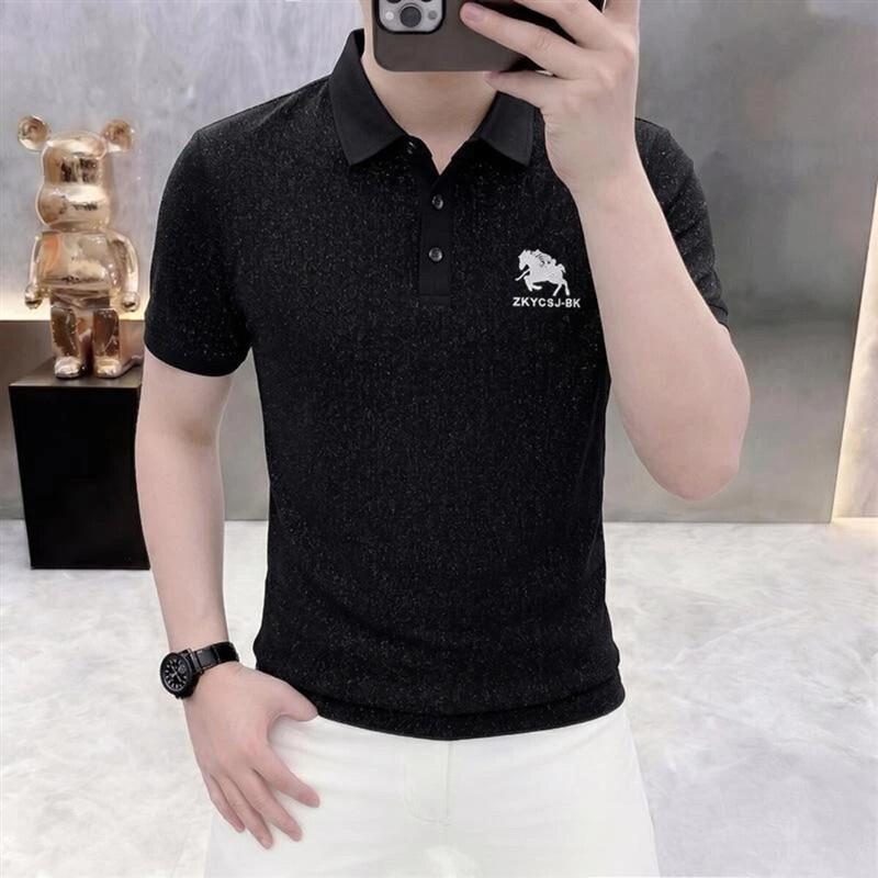 海莱轻奢精品服饰轻奢2026夏季新款男士短袖POLO衫青年短袖翻领
