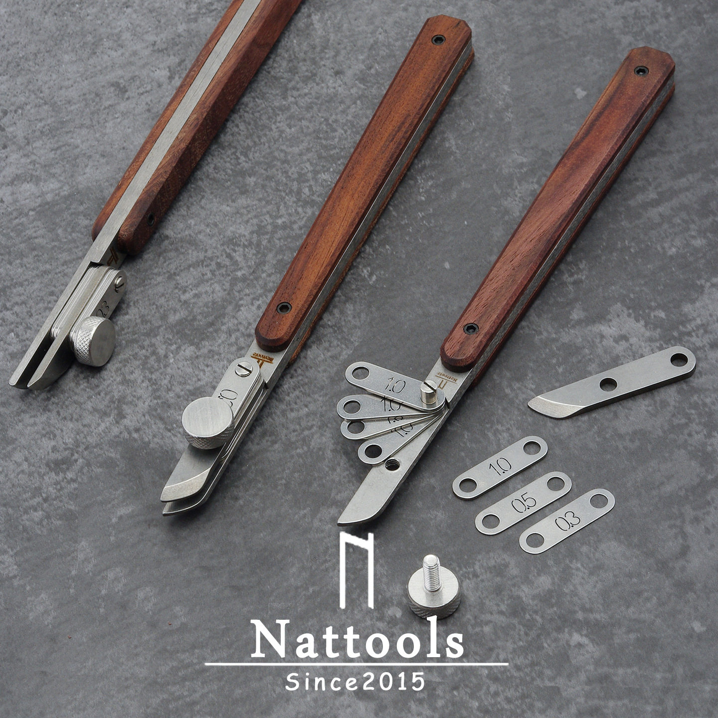 任意调节间距0.3-5.8mm Nattools间距规边线器手工DIY皮具皮革T20