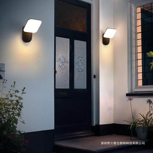 门头壁灯led户外防水人体感应灯阳台门口室外照明露台过道墙壁灯