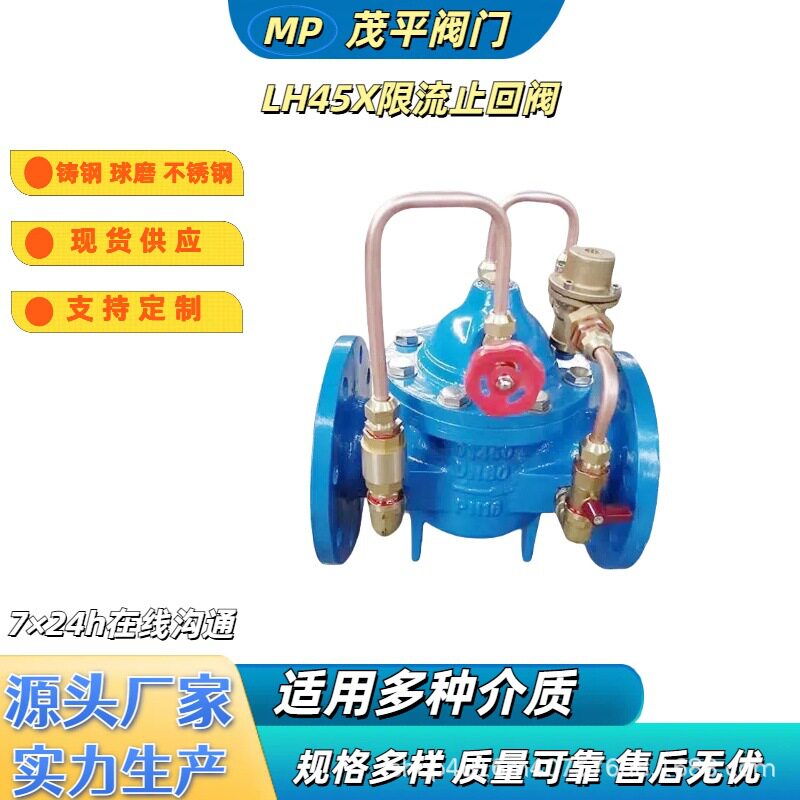 茂平生产供应球墨铸钢不锈钢LH45X-10限流止回阀规格多样