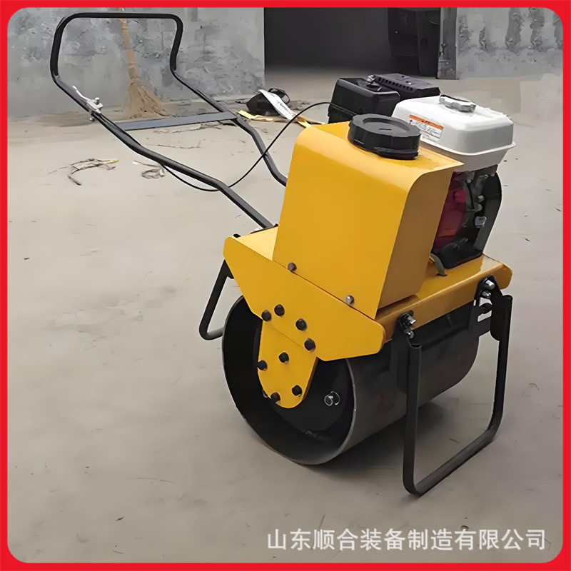 振动压土机手扶式振动压路机高度可调节小型单钢轮压路机