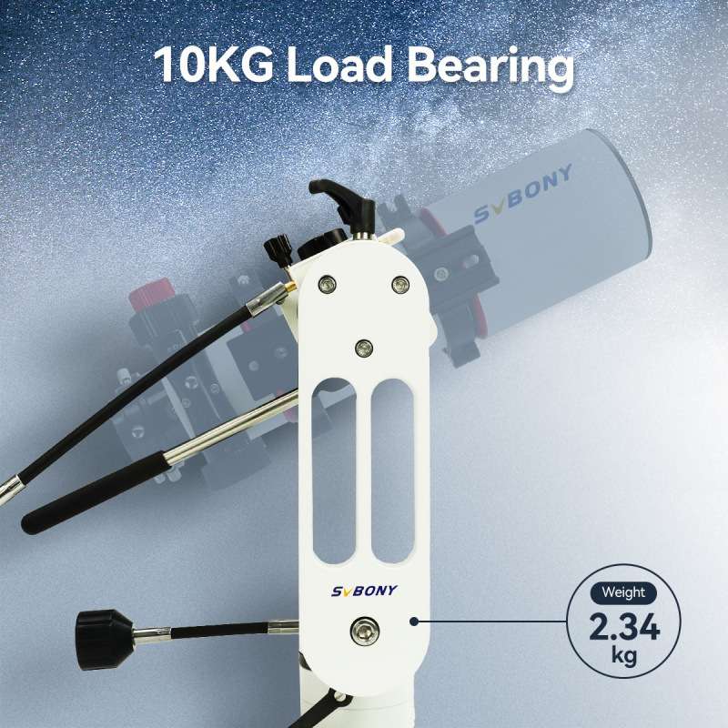 SVBONY 天文望远镜微动目视经纬台承重10kg 360度刻度盘双轴蜗轮