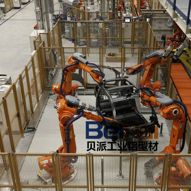 机器人安全围栏汽车生产线外围防护屏仓库隔离工作站弧焊房装检站