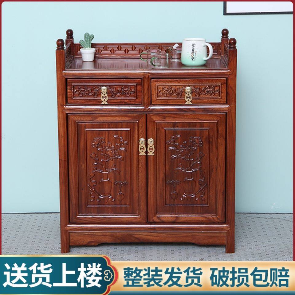 茶桌边柜茶水柜实木储物柜餐边柜小型茶台边柜中式客厅泡茶烧水柜