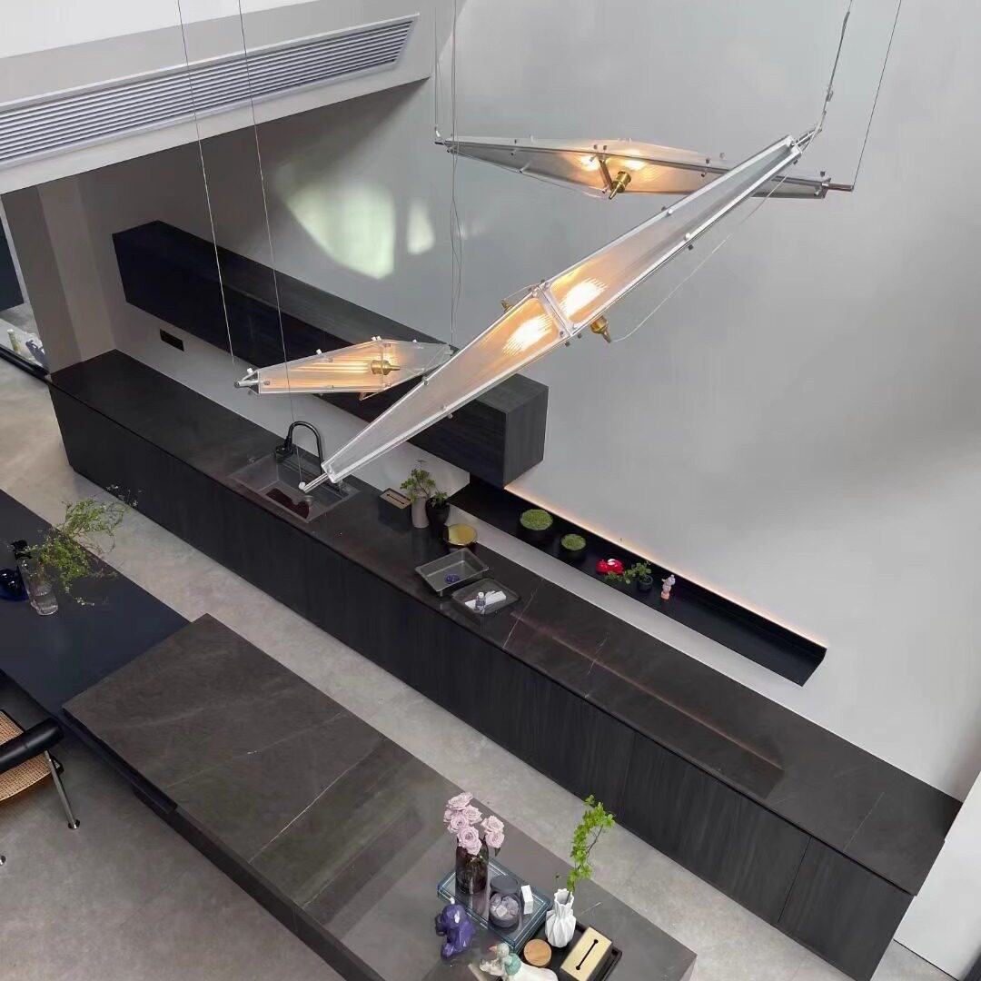 设计师极简艺术吊灯吧台餐厅灯展厅前台样板房不锈钢店铺商用灯具