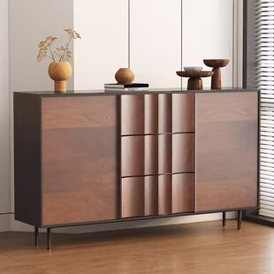 美式简约创意餐边柜实木储物柜酒水柜意式客厅装饰柜斗柜