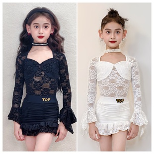 TOP2025秋季 拉丁舞服女童专业练习服高级设计师民国少女系列 新款